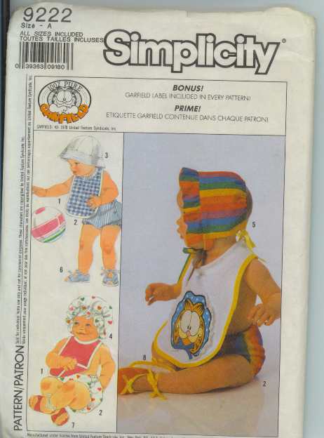 baby  pattern Garfield label little girl's baby doll