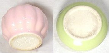 Alamo white clay bowls or planters.