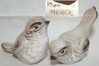 Speckled white and brown sparrow chicks marked "Howard Pierce".