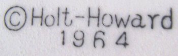 Holt-Howard copyright mark in black ink from 1964.
